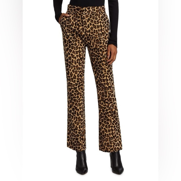 Frame Denim Pants - FRAME Mini Boot Cheetah Print Trousers Size 2 New